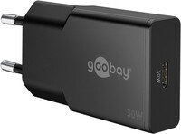 Goobay 75735 - USB-Ladegerät 30 W 1x USB-C PD GaN schwarz