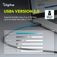 DIGITUS - AK-300350-010-S - USB Silikon Verbindungskabel, USB-C - USB-C