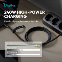 DIGITUS - AK-300350-010-S - USB Silikon Verbindungskabel, USB-C - USB-C