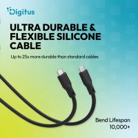 DIGITUS - AK-300350-015-S - USB Silikon Verbindungskabel,...