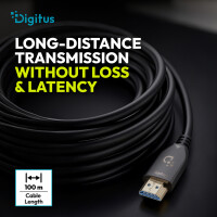 DIGITUS - AK-330126-700-S - HDMI AOC Verbindungskabel, Typ A
