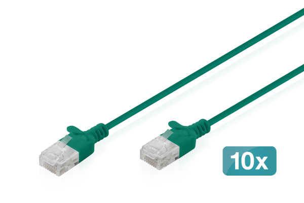 DIGITUS - DK-1618-020S-G-10 - CAT 6 U-UTP Slim Patchkabel, Ku, LSZH