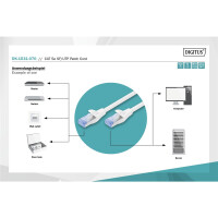 DIGITUS DK-1531-070 - CAT 5e SF-UTP Patchkabel, Cu, PVC AWG 26/7, Länge 7 m, Farbe Grau