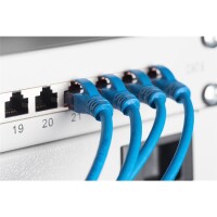 DIGITUS DN-91624S - CAT 6 Patch Panel, geschirmt, 24-port RJ45, 8P8C, LSA, 1HE, Schrankmontage, grau RAL 7035