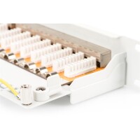 DIGITUS DN-91624S - CAT 6 Patch Panel, geschirmt, 24-port RJ45, 8P8C, LSA, 1HE, Schrankmontage, grau RAL 7035