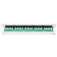 DIGITUS DN-91325-1 - CAT 3 ISDN Patch Panel, ungeschirmt, 25-Port RJ45, 8P4C, LSA, 1HE, Rack Mount, grau, 482x44x109