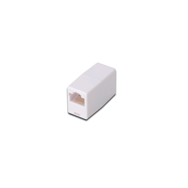 DIGITUS AT-A8/8 - CAT 5e Modular-Kupplung, ungeschirmt RJ45 zu RJ45, Farbe Weiß