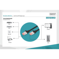 DIGITUS DK-1644-005/BL - CAT 6 S-FTP Patchkabel, Cu, LSZH AWG 27/7, Länge 0,5 m, Farbe Schwarz