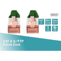 DIGITUS DK-1644-005/G - CAT 6 S-FTP Patchkabel, Cu, LSZH AWG 27/7, Länge 0,5 m, Farbe Grün