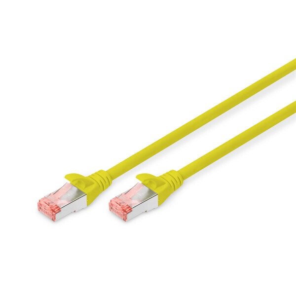 DIGITUS DK-1644-010/Y - CAT 6 S-FTP Patchkabel, Cu, LSZH AWG 27/7, Länge 1 m, Farbe Gelb