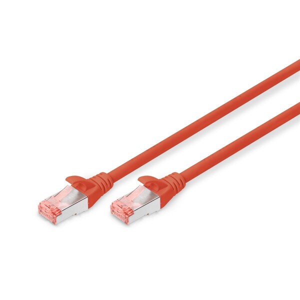 DK-1644-100/R - CAT 6 S-FTP Patchkabel, Cu, LSZH AWG 27/7,  10 m,  Rot