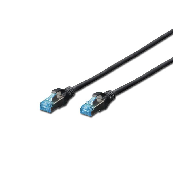 DIGITUS DK-1532-010/BL - CAT 5e SF-UTP Patchkabel, PVC AWG 26/7, Länge 1 m, Farbe Schwarz