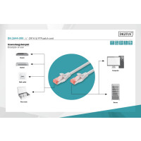 DIGITUS DK-1644-300 - CAT 6 S-FTP Patchkabel, Cu, LSZH AWG 27/7, Länge 30 m, Farbe Grau