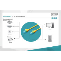 DIGITUS DK-1512-100/Y - CAT 5e U-UTP Patchkabel, PVC AWG 26/7, Länge 10 m, Farbe Gelb