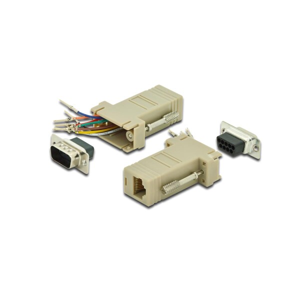 DIGITUS AK-610517-000-I - Adapter, DB9, RJ45, Modular DB9 M, RJ45 F