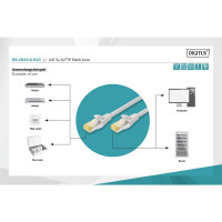 DIGITUS DK-1644-A-010 - CAT 6A S-FTP Patchkabel, Cu, LSZH AWG 26/7, Länge 1 m, Farbe Grau