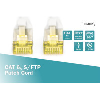 DIGITUS DK-1644-A-010 - CAT 6A S-FTP Patchkabel, Cu, LSZH AWG 26/7, Länge 1 m, Farbe Grau