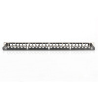 DIGITUS DN-91422 - Modulares Patch Panel, geschirmt, 24-Port Beschriftungseld, 0,5HE, Rack Mount, Sw RAL 9005