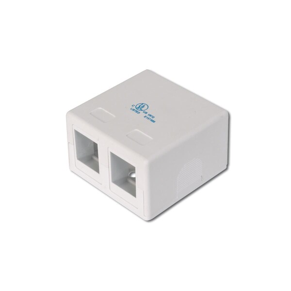 DIGITUS AT-AG-302A-WH - Consolidation-Point Gehäuse für 2x Keystone Module reinweiß, 2-port
