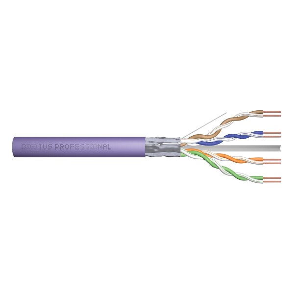 DIGITUS DK-1623-VH-305 - CAT 6 F-UTP Installationskabel, 250 MHz Eca (EN 50575), AWG 23/1, Simplex, Violett