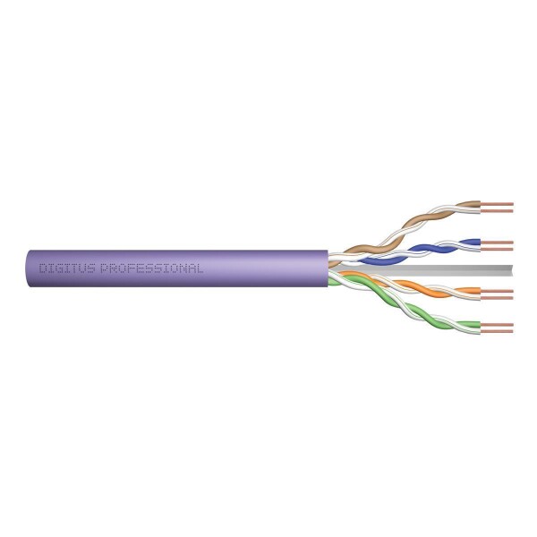 DIGITUS DK-1613-VH-305 - CAT 6 U-UTP Installationskabel, 250 MHz Eca (EN 50575), AWG 23/1, Simplex, Violett