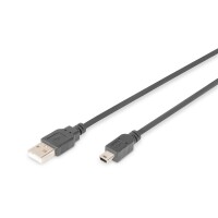 DIGITUS AK-300108-010-S - USB 2.0 Anschlusskabel, Typ A -...