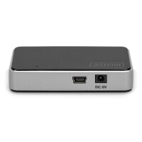 DIGITUS DA-70220 - USB 2.0, 4-Port Hub, 4x USB A/F, 1x USB Bmini/F inkl. USB A/M zu mini5P Kabel