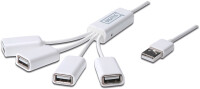 DIGITUS DA-70216 - USB 2.0 Kabel Hub, 4-Ports 4x USB A/F,...