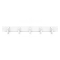 DIGITUS DN-97601 - 1HE Kabelrangierpanel 5x Kabelringe 40x60 mm, Farbe grau (RAL 7035)