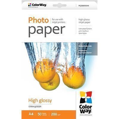 Fotopapier ColorWay Hochglanz 200g/m², A4, 50 St.  (PG200050A4)