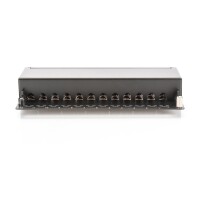 DIGITUS DN-91612SD-EA - Desktop CAT 6A, Patch Panel, geschirmt Klasse EA, 12-port RJ45, 8P8C, LSA