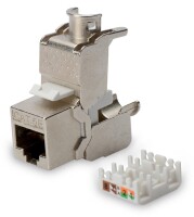 DIGITUS DN-93512 - CAT 5e Keystone Modul, geschirmt Klasse D, RJ45 zu LSA, werkzeugfreie Installation
